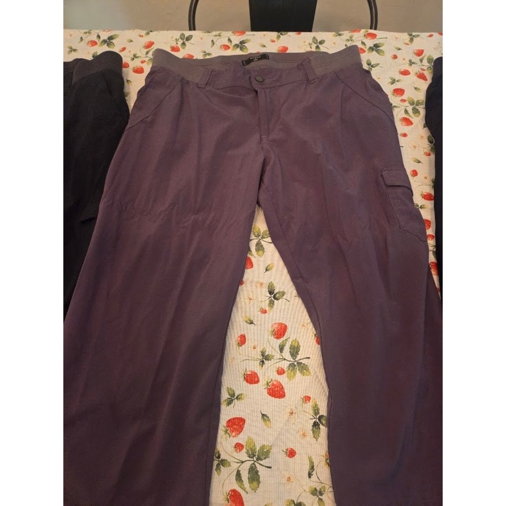 Lot of 3 Riders by Lee Women Capri Cargo Pants Size 14M Black Purple Stretch - Picture 3 of 11